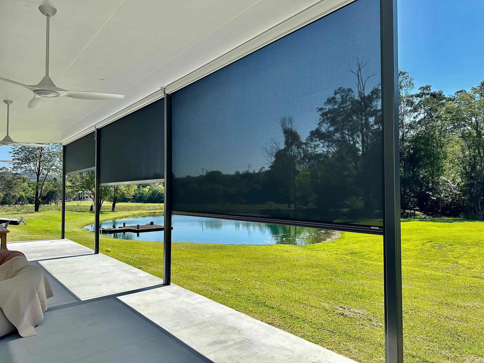 Charcoal Outdoor Blinds 