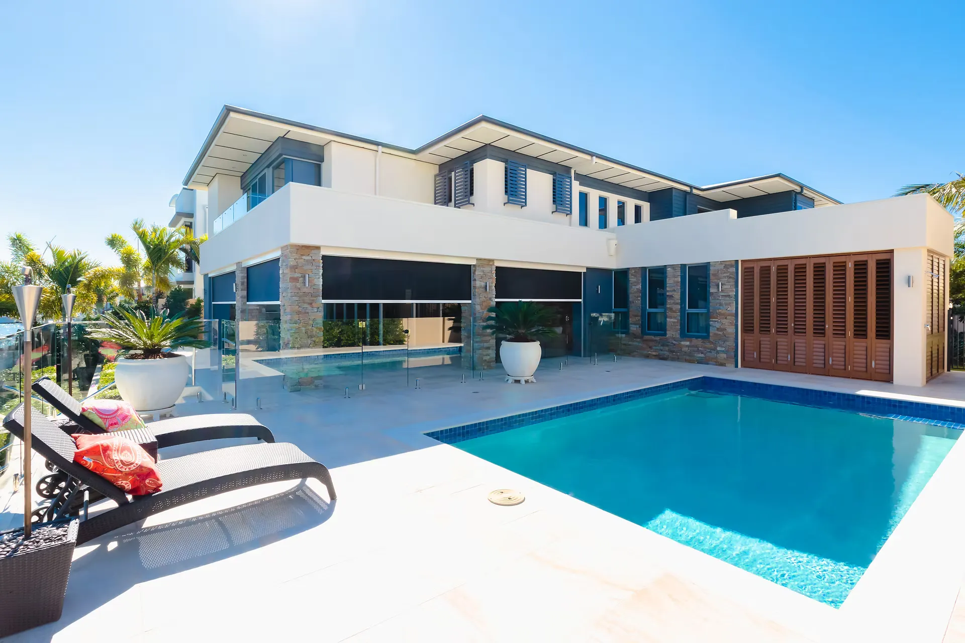 Beautiful outdoor living space and pool 