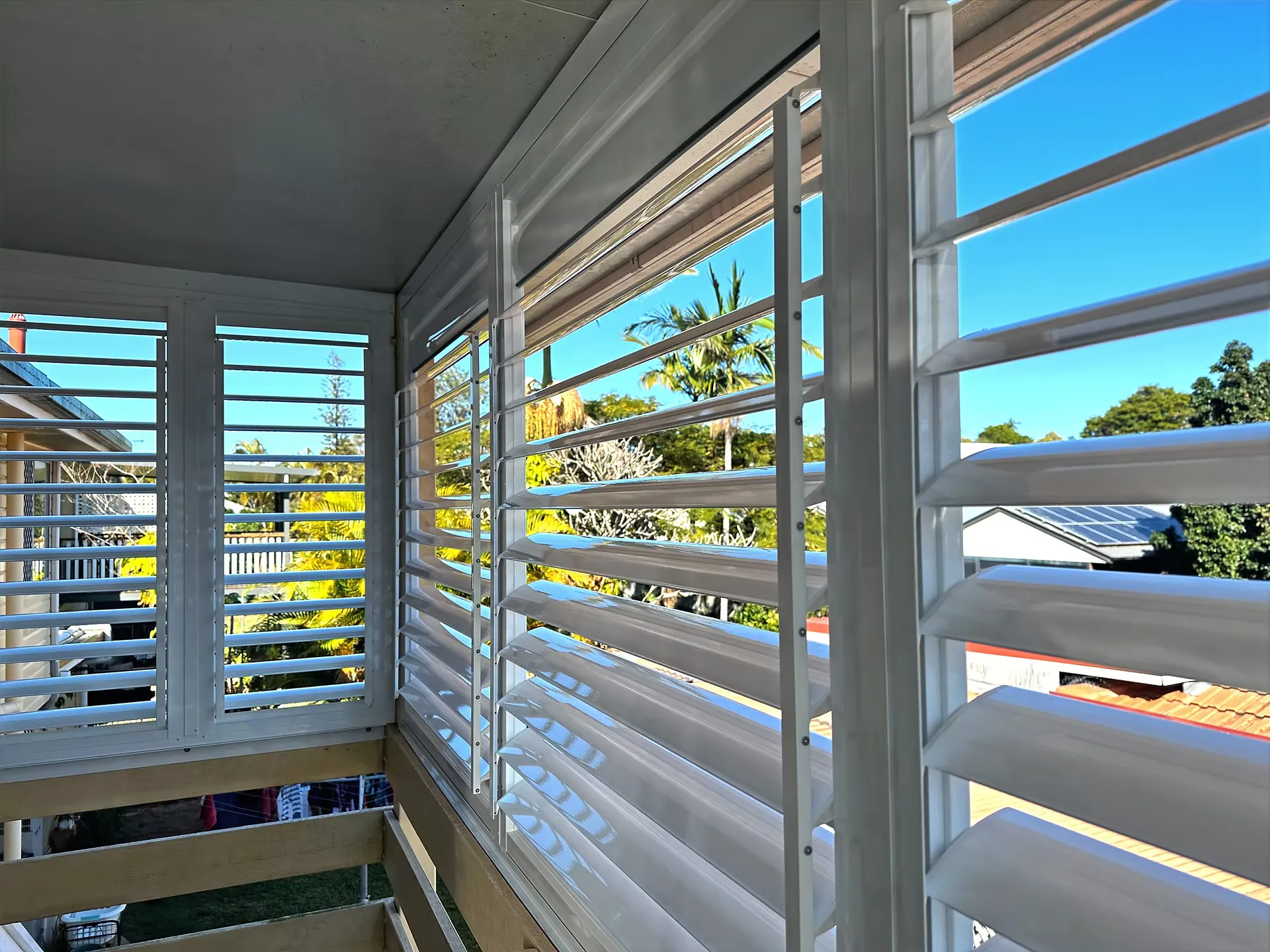 White Aluminum Shutters
