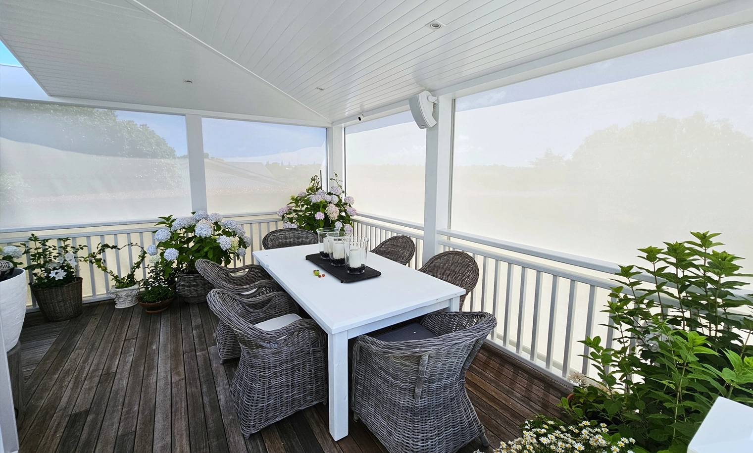Custom Outdoor Blinds installed on a home in QLD